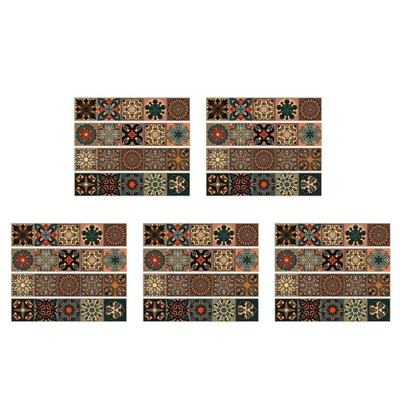 100 Pcs 3D Multi Moroccan Self-Adhesive Bathroom Kitchen Wall Stair Tile Sticker