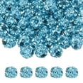 thumbnail image 1 of 100 Pcs 4mm Rhinestone Beads for Jewelry Making, Bling Disco Bead Sparkle Diamond Clay Bead for Necklace Bracelet Christmas, Lake Blue, 1 of 7