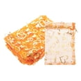 thumbnail image 1 of 100 Pcs 4x6 Inch Heart Printed Organza Bags, Orange Sheer Heart Organza Bags with Drawstring for Candy Party Favor Gift, 1 of 7
