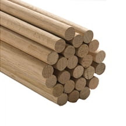 100 Pcs 5/8" x 36" Wood Dowels Species: Oak Our dowels are a mix of red and white oak, therefore, dowel color may vary.