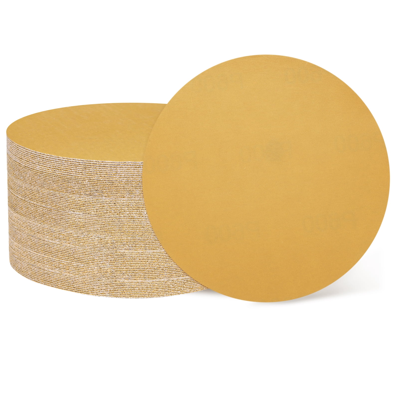 100 Pcs 5 Inch Sanding Disc 600 Grit Hook and Loop Sandpaper Random Orbital Sander Pads for Woodworking Automotive, Gold