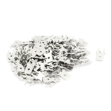 100 Pcs 6.3mm Dia Male Insulated Crimp Spade PCB Male Terminal Fasten Connector