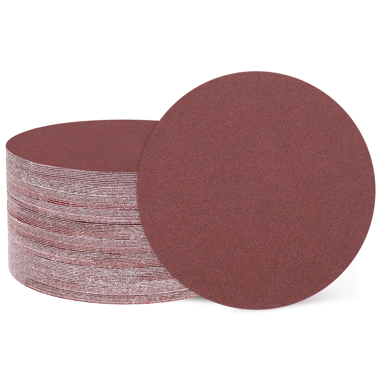 100 Pcs 6 Inch Sanding Disc 100 Grit Hook and Loop Sandpaper Random Orbital Sander Pads for Woodworking Automotive, Gold
