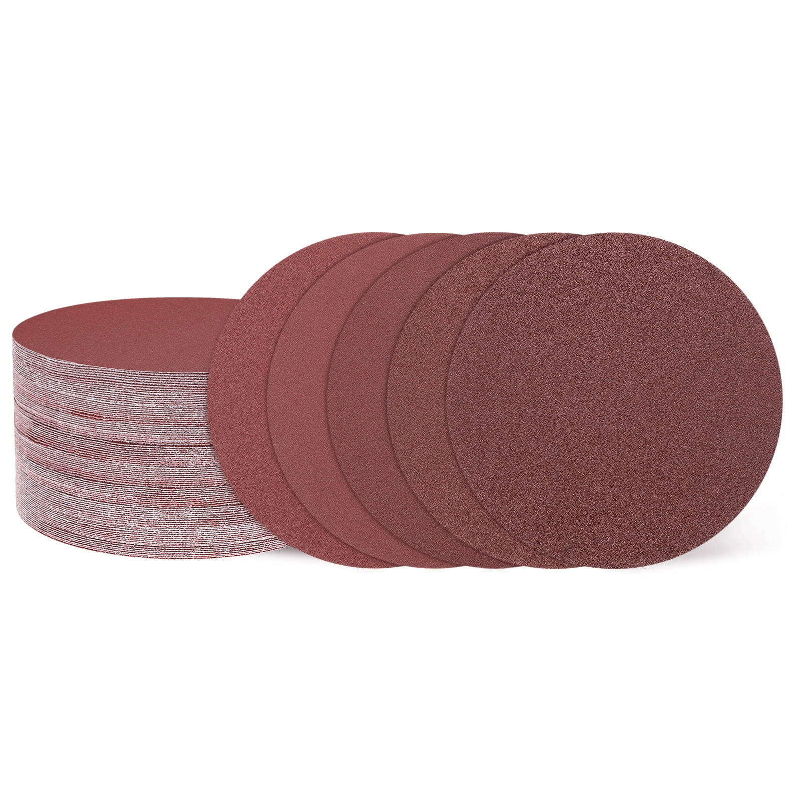 100 Pcs 6 Inch Sanding Disc 40/80/120/180/240 Grit Hook and Loop Sandpaper Random Orbital Sander Pads for Woodworking Automotive