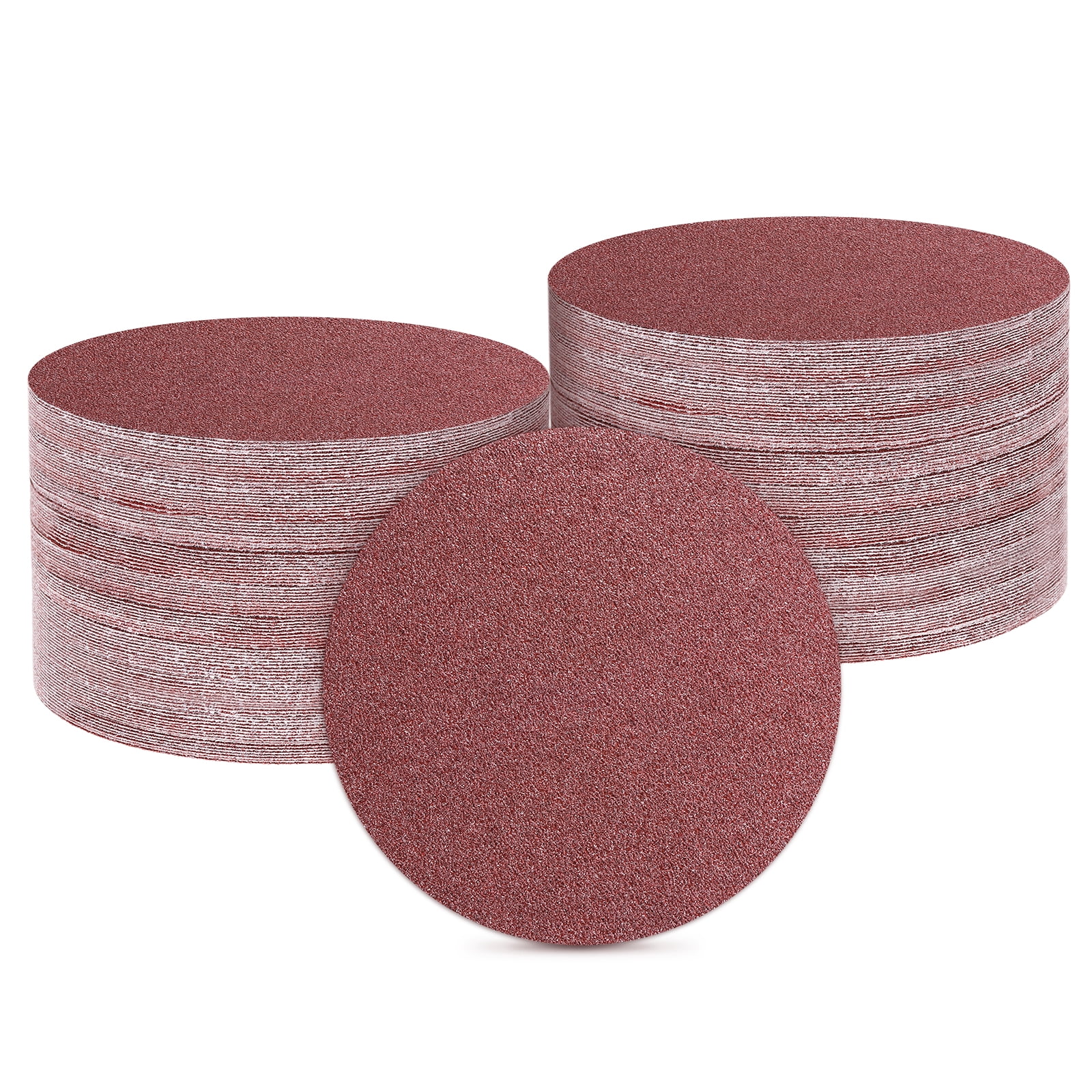 100 Pcs 6 Inch Sanding Disc 40 Grit Hook and Loop Sandpaper Random Orbital Sander Pads for Woodworking Automotive