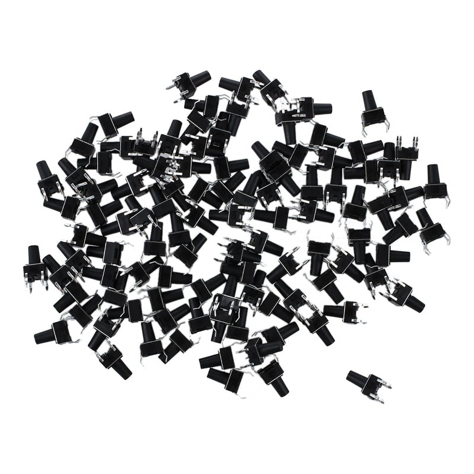 Aexit 100 Pcs 6 x 6mm x 9.5mm PCB Momentary Tactile Tact Push Button Switch 4 pin DIP ID: 434261
