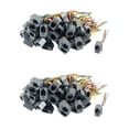 thumbnail image 1 of 100 Pcs 616E 4P4C RJ9 Female Telephone Connector Adapter W 4 Wires 8cm, 1 of 2