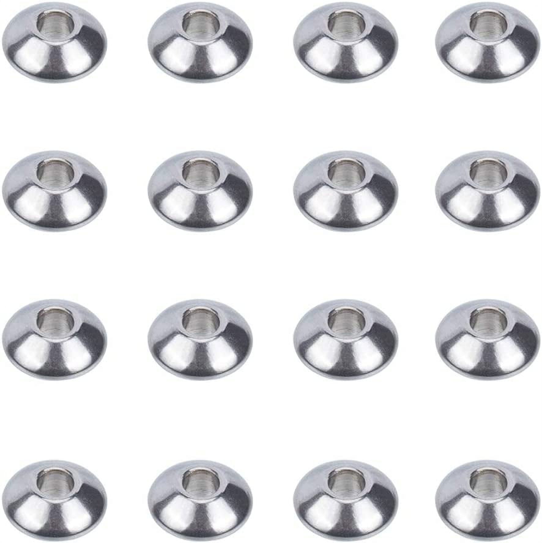 100 Pcs 6mm Metal Spacer Beads 304 Stainless Steel Rondelle Beads Flat