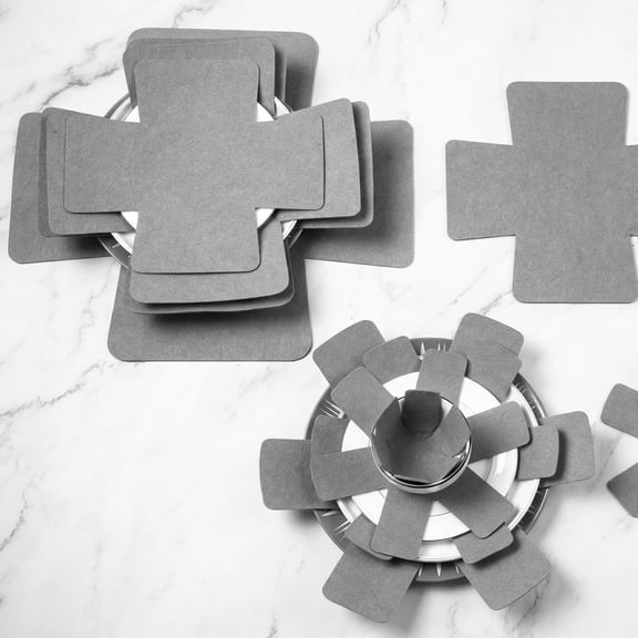 100 Pcs 8 Different Size Pan Protectors for Stacking Pot and Pan Separators Larger & Thicker Cookware Plate Dividers Protectors for Plates, Bowls, Baking Sheets, Pots, Pans - Gray