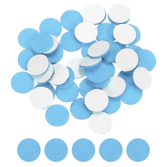 100 Pcs Adhesive Felt Circles, 1/2" Round Non-Woven Felt Pads Stickers, Sky Blue