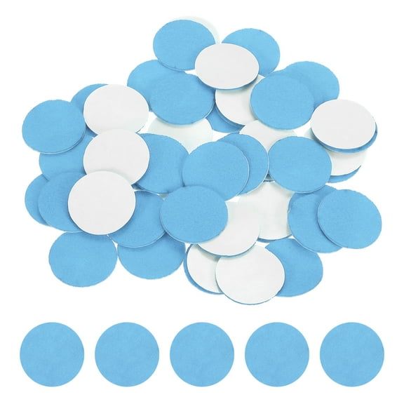 100 Pcs Adhesive Felt Circles, 1" Round Non-Woven Felt Pads Stickers, Sky Blue