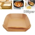thumbnail image 1 of 100 Pcs Air Fryer Liners Disposable 4qt Air Fryer Liner Non-stick Parchment Paper for Frying, Baking Unbleached Square Air Fryer Parchment Paper Liners for Cooking, 7.87x7.87 Inch, Brown, 1 of 9