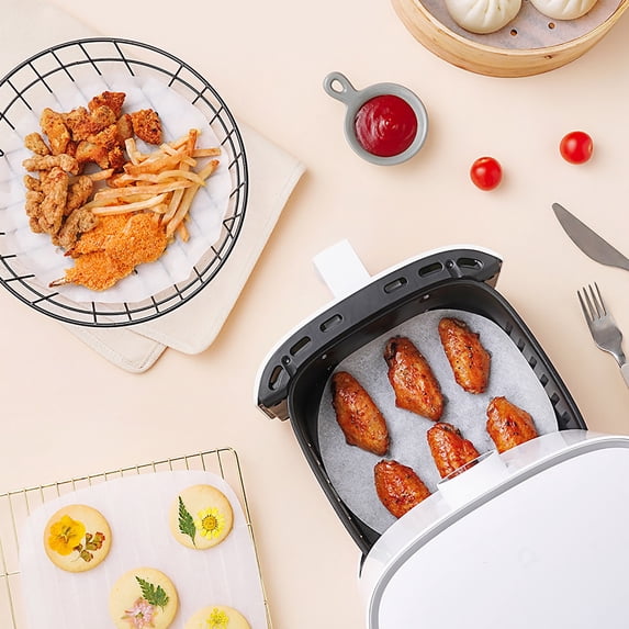 100pcs Air Fryer Parchment Paper Liners Nonstick Disposable Baking Paper,Oven Heat Resistant Greaseproof