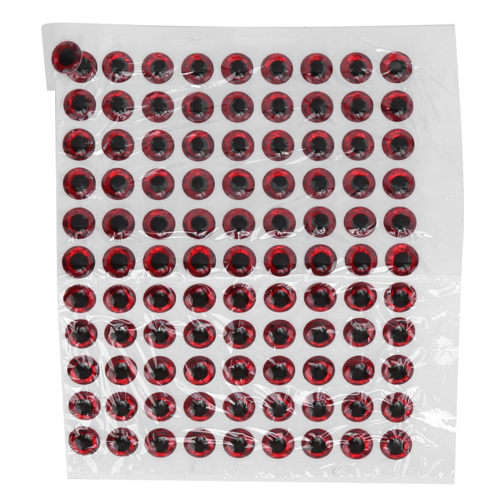 100 Pcs Artificial Fishing Eye Oval 3D Fake Fishing Lure Eye Stickers