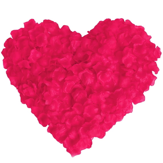 100Pcs Valentine's Day Flower Petals,Multicolor Fake Petal Flower Decoration,Fabric Flowers for Crafts,Flowers Rose Petals for Wedding Party Home Decoration Valentine's Day Table Decorations(Pink2)