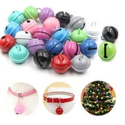 100 Pcs Assorted Colors Jingle Bells Metal Round 22mm Bells Craft Bells Small Bells Colored Christmas Bells for Christmas Wind Chimes Jewelry Ornaments Holiday Home Party Decoration