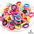 thumbnail image 1 of 100 Pcs Baby Girls Colorful Small Elastic Hair Bands Children Ponytail Holder Children Headband Rubber Band Hair Accessories, 1 of 9