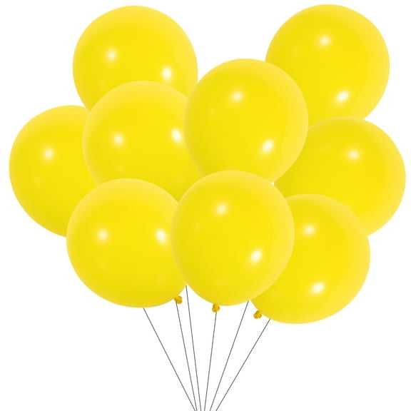 CIMAXIC Birthday Balloons Yellow Round 100pcs