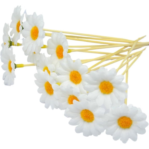 100 Pcs Bamboo Toothpicks, 4.7 Inch Floral Appetizer Skewers, Decorative Cocktail Picks for Weddings, Valentines Day, Parties (Daisy)