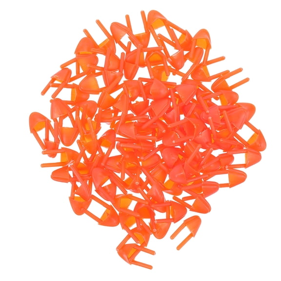 100 Pcs Beak Accessories Small Bird Toys Carrot Bill Plastic Mouth Decor for DIY Animal Duck Red