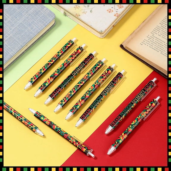 100 Pcs Black History Mechanical Pencils Bulk for Student Classroom African American Dream Freedom Diversity Equal Pencil Inspirational 100 Year Black History Month Party Supplies Gifts$$Office