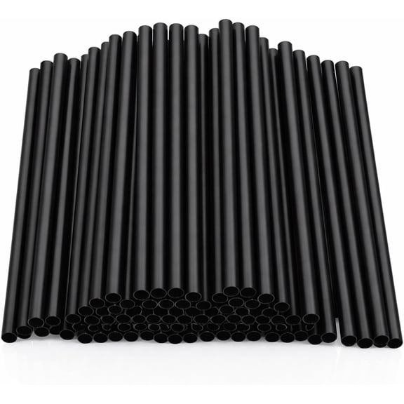 100 Pcs Black Short Cocktail Straws 5.12 Inch Plastic Drinking Straws for Whiskey Bar Cold Drinks Cups Travel Mugs Crafts