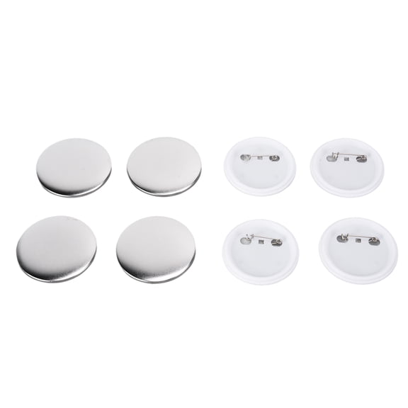 100 Pcs Blank Badge Back Cover Set 58mm / 2.28 Inches Tinplate Plastic Base DIY Button Craft Supplies for Christmas Birthday Gifts Avoid Rust Firm Construction