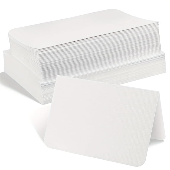 100 Pcs Blank Cards and Envelopes Set, 4 x 6 Inch Heavyweight Watercolor Paper Cards 300gsm, Foldable White Greeting Cards for DIY Painting Invitations Thank You Notes Wedding Birthday Stationery