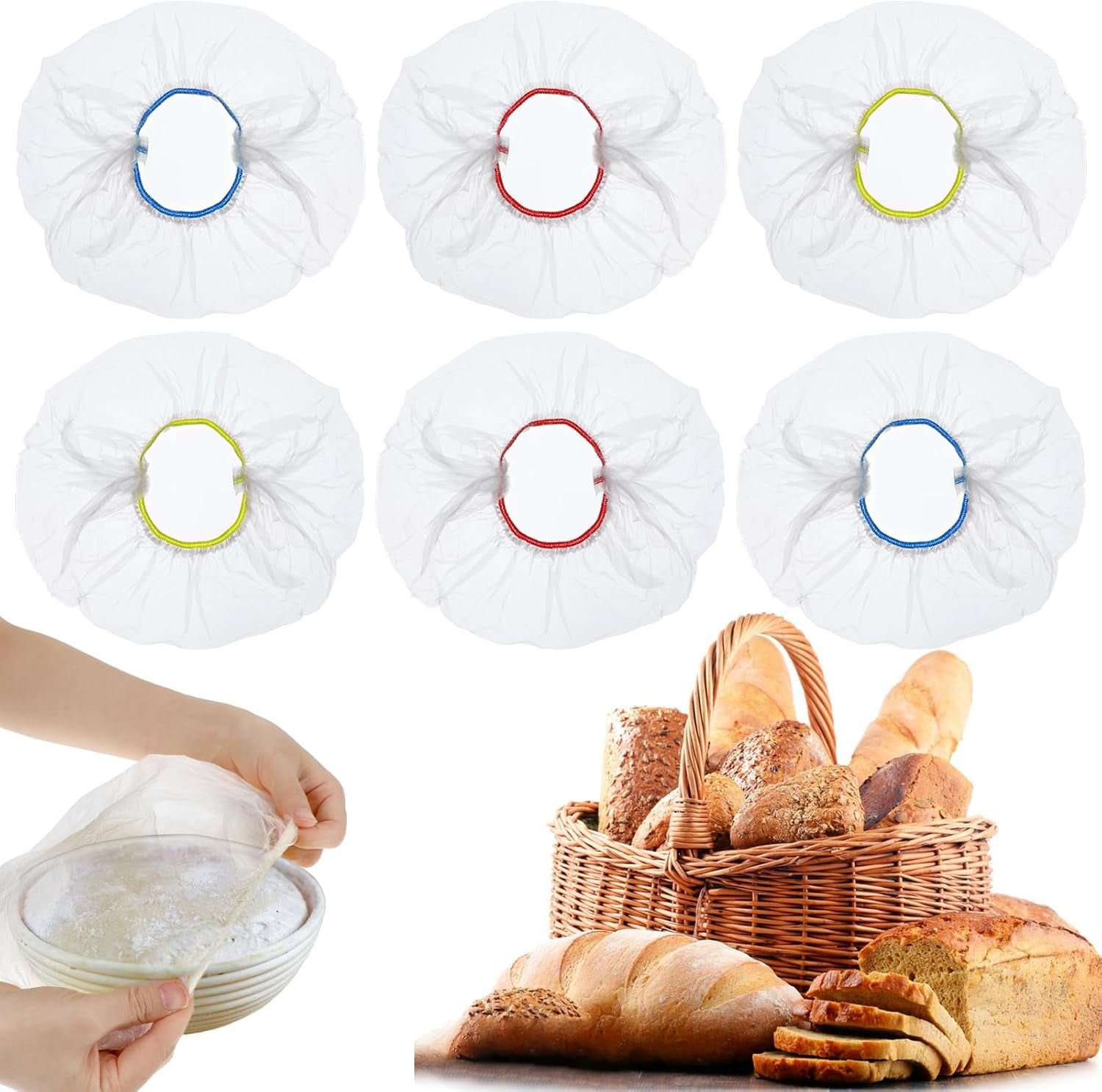 10 Pack Cloth Bowl Covers For Bread Rising Reusable Fabric