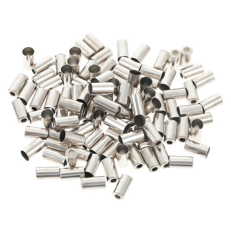 100 Pcs Brakes Crimping Tool Brake Cable End Caps Brake Cable Wire End Caps Brake Line Cap Cable Line Cap Metal