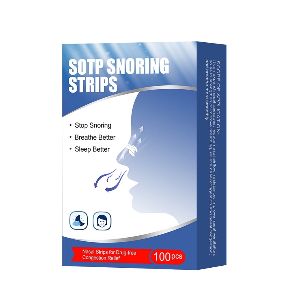 100 Pcs Breath Nasal Strips Snoring Strips Nose Patch Improve Sleeping
