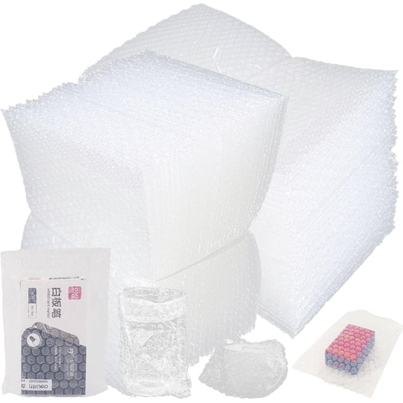 100 Pcs Bubble Pouch Wraps, 6''x8'' Clear Bubble Out Bags for Packing, Double Walled Cushioning Bags for Shipping, Storage and Moving(Not Self-Seal)