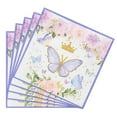 thumbnail image 1 of 100 Pcs Butterfly Napkins Party Paper Guest Towels Disposable Colorful Flower and Butterflies Napkins for Wedding Birthday Party Supplies - white, 1 of 7