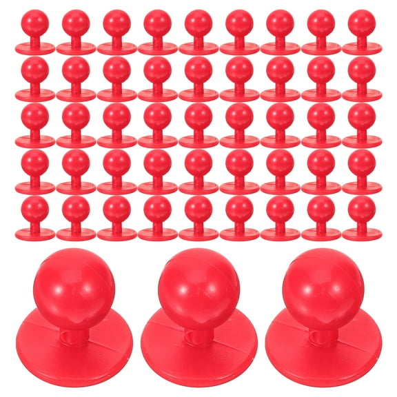 100 Pcs Button Buttons Coat Handmade Work Clothes Manual Red Plastic