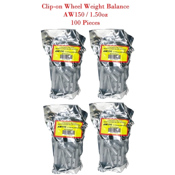 100 Pcs CLIP-ON Wheel Weight Balance 1.50oz 1.1/2oz AWZ150 oz Lead Free