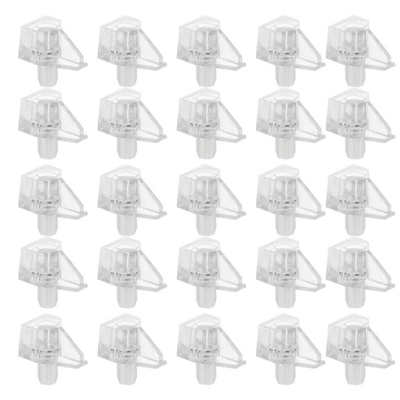 100 Pcs Cabinet Shelf Clips Support Pegs Kitchen Cabinets Clear Shelves Pin for