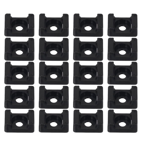 100 Pcs Cable Tie Holder Ties Organizer Mount Cord Clips for Wall Zip Wire Management