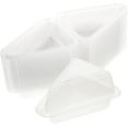 thumbnail image 1 of 100 Pcs Cake Slice Containers with Hinged Lids, Clear Plastic Packing Box, Disposable Triangle Food Container, Clamshell Take Out Containers for Cakes, Sandwiches, Desserts, Salad, 1 of 9