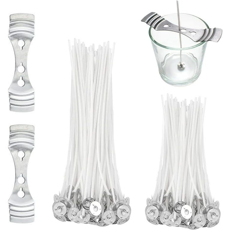 Pre Cut Waxed Candle Wicks with Sustainer Pre Cut Waxed Candle Wicks with Sustainer