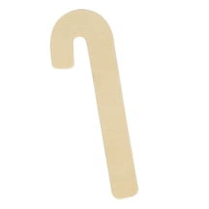 100 Pcs Candy Cane Cut Outs4-1/2" tall x 1-1/2" wide x approx 1/8" thickMade with birch plywood.