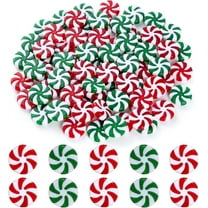 100 Pcs Candy Ornaments,1In Christmas Tree Ornaments,Fake Candy Ornaments,Candy Cane Craft for Indoor,Outdoor,Craft,Party Supplies(Red White, Green White)
