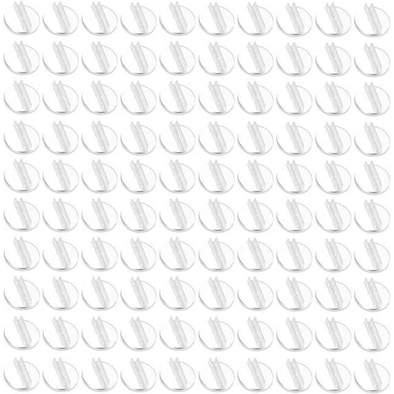 100 Pcs Card Holder Translucent Plastic Card Stands Board Game Props Miniature Bases Plastic Paper Board Clips for Desk Clear Game Stands for Game Price Tags Business Photos Memo, 1 Inch