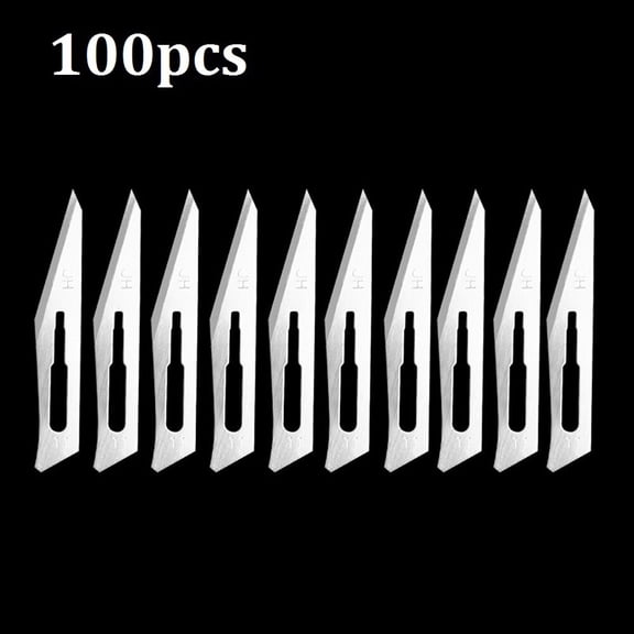 100 Pcs Carving Knife Carving Blade Stainless Steel Engraving Wood Carving Tool Blades Knife Hand Repair Tool