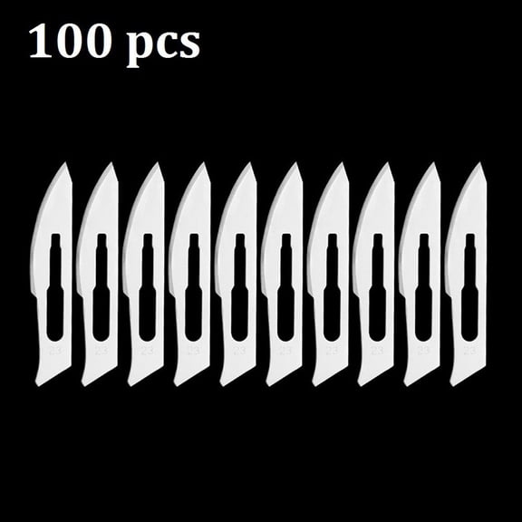 100 Pcs Carving Knife Carving Blade Stainless Steel Engraving Wood Carving Tool Blades Knife Hand Repair Tool