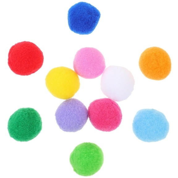 100 Pcs Cat Toys Kitten Toys Mini Toys Fluffy Decorations Craft Poms Toys for Kittens Kitten Toy Pompons Fluffy Balls