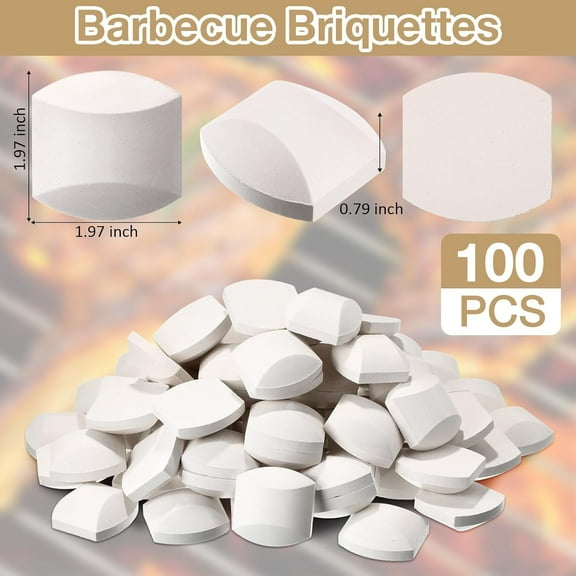 100 Pcs Ceramic Briquettes for Gas Grill