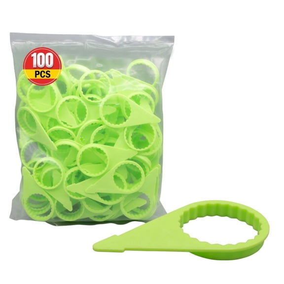 100 Pcs Checkpoint Loose Wheel Lug Nut Indicator for 33MM Nuts - High Visibility Green 22mm Pointed Studs - Wheel Check Indicators for Commercial Trucks, Enclosed Trailers, Semi
