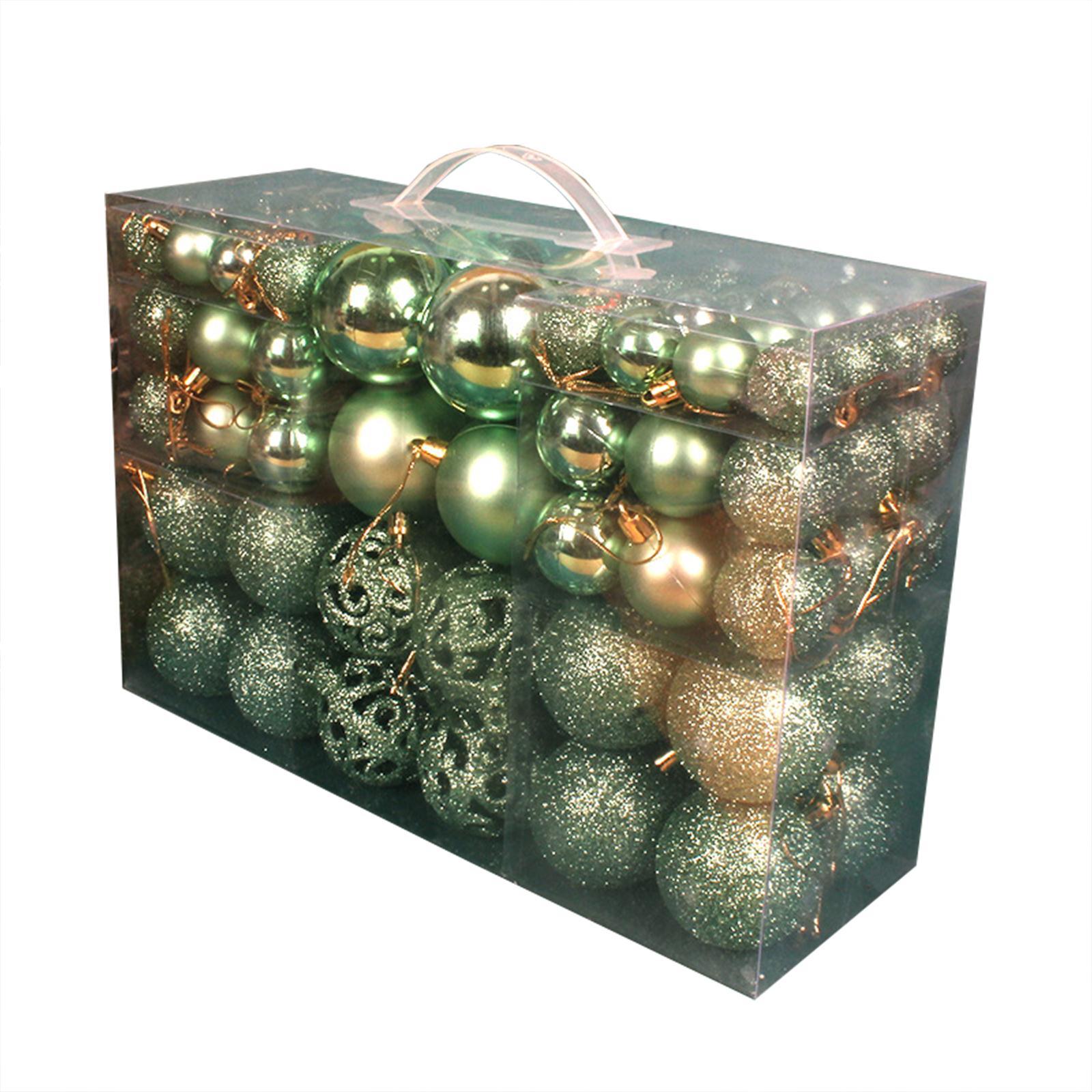 100 Pcs Christmas Ball, Christmas Ball Bright Matte Powder Dusting