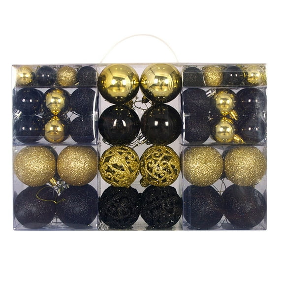 100 Pcs Christmas Balls, Christmas Tree Hanging Shatterproof Ornaments Decoration, Pre-Hooked Hanging Balls, Seasonal Christmas Home Decoration for Trees