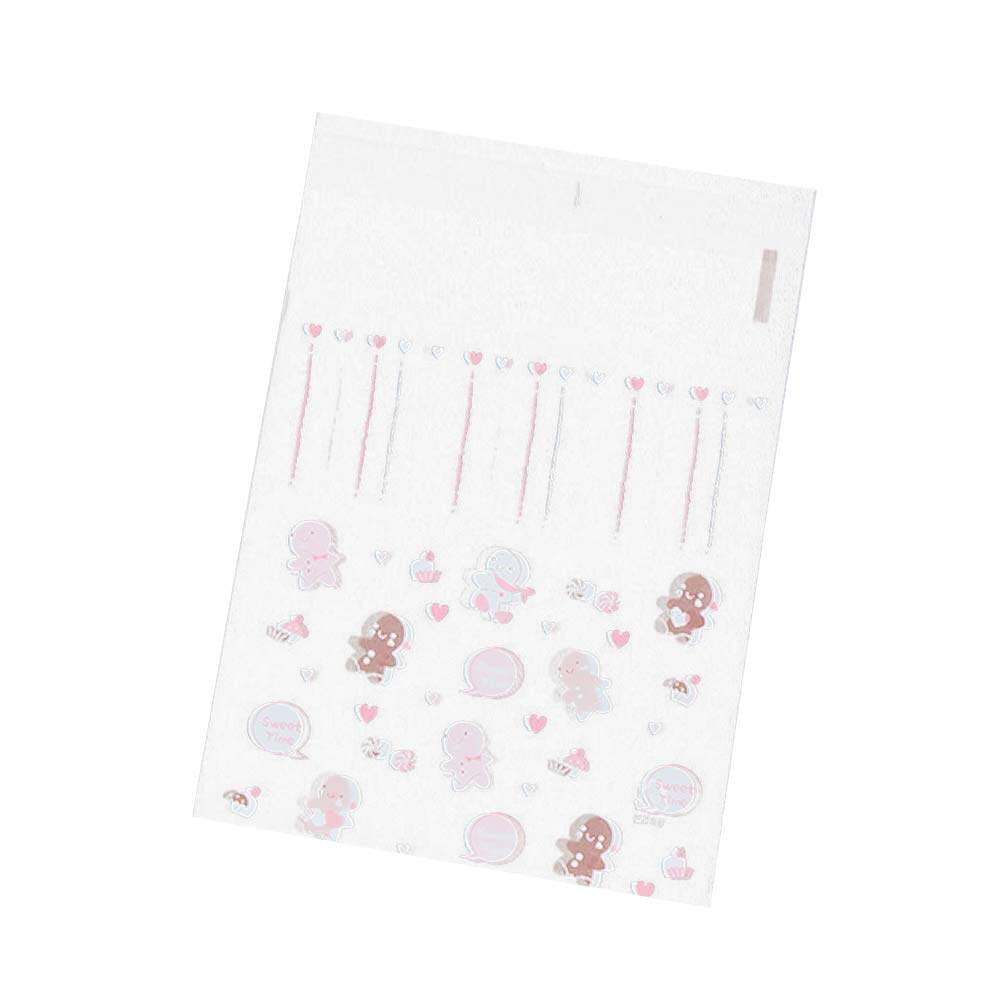 100 Pcs Christmas Plastic Gift Bags Selfadhesive Cookies Packaging Bags Biscuits Snack Candy